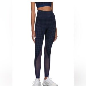 Ivy Park x Adidas Blue Houndstooth Mesh Women's Leggings